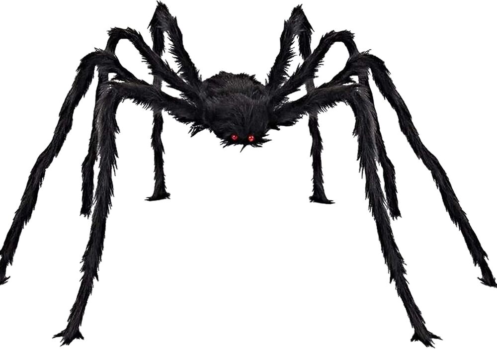 Hairy Spider Decoration 6.6' Outdoor Indoor Giant Scary Hairy Halloween